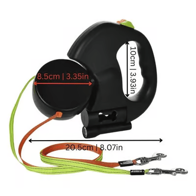 🔥Dual Retractable Dog Leash